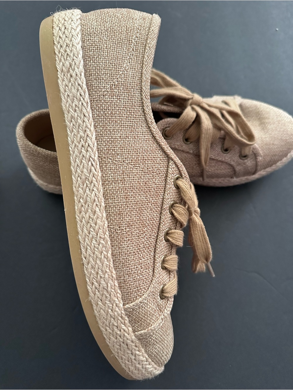 Tommy Bahama Women's Beige Galana Canvas Twine & Espadrille Sneakers Shoes 9.5 - Picture 4 of 6